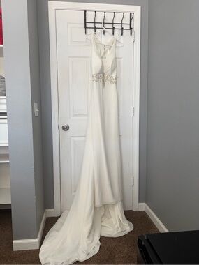Ivory Bridal Gown with Beaded Waist